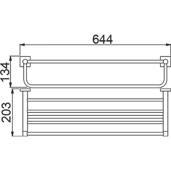 Полка для полотенец Timo Selene 12058/03, цвет чёрный фото 3