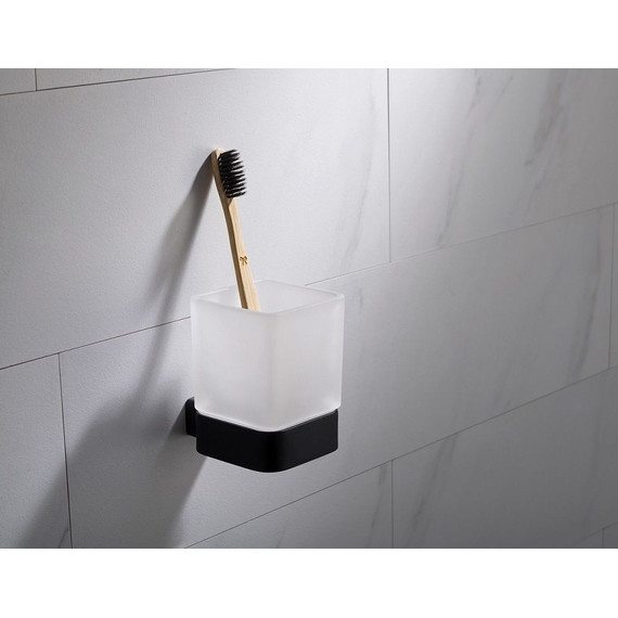 Стакан для зубных щеток Timo Selene 14033/03, цвет чёрный - 2 Стакан для зубных щеток Timo Selene 14033/03, цвет чёрный фото 2