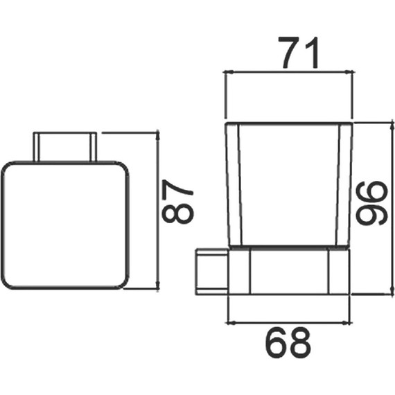 Стакан для зубных щеток Timo Selene 14033/03, цвет чёрный - 3 Стакан для зубных щеток Timo Selene 14033/03, цвет чёрный фото 3