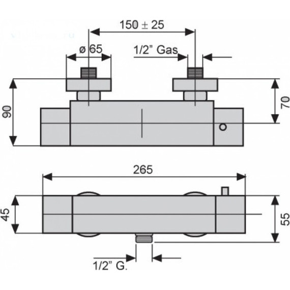 Смеситель для душа с термостатом Emmevi Sicily СR38300 фото 2