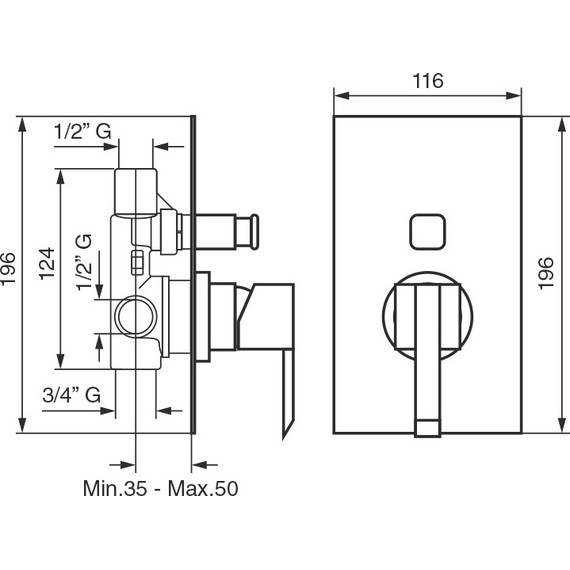 Смеситель для ванны Emmevi Sicily CR38019 фото 2