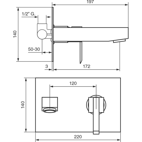 Смеситель для раковины настенный Emmevi Sicily CR38055 фото 2