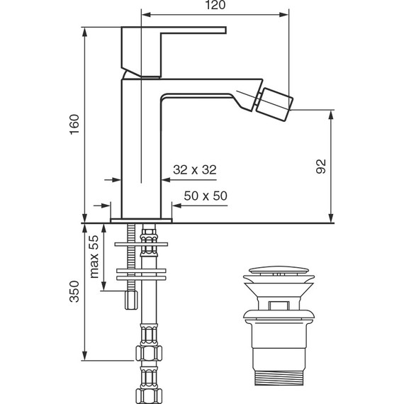 Смеситель для биде Emmevi Siris CR47004LA фото 2