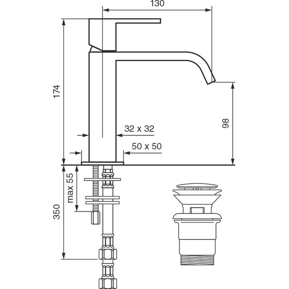 Смеситель для раковины Emmevi Siris CR47003LA фото 2