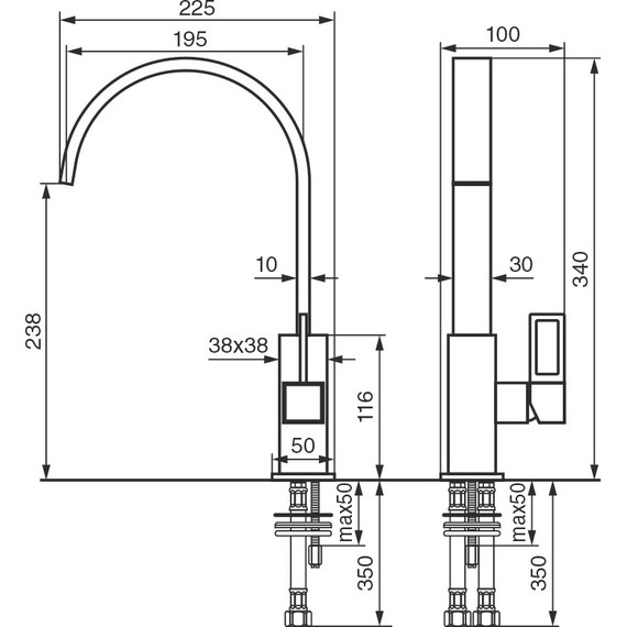 Смеситель для кухни Emmevi Siris СR47007LA фото 2