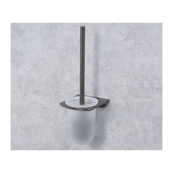 Ёршик для унитаза WasserKraft Wiese K-8927, цвет оружейная сталь фото 2