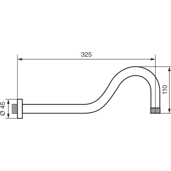 Кронштейн стеновой Emmevi 335 мм C00684CR фото 2