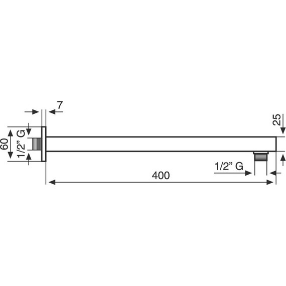 Кронштейн стеновой Emmevi 400 мм C00728BR, бронза фото 2