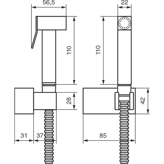 Гигиенический душ Emmevi CR133V - 2 Гигиенический душ Emmevi CR133V фото 2