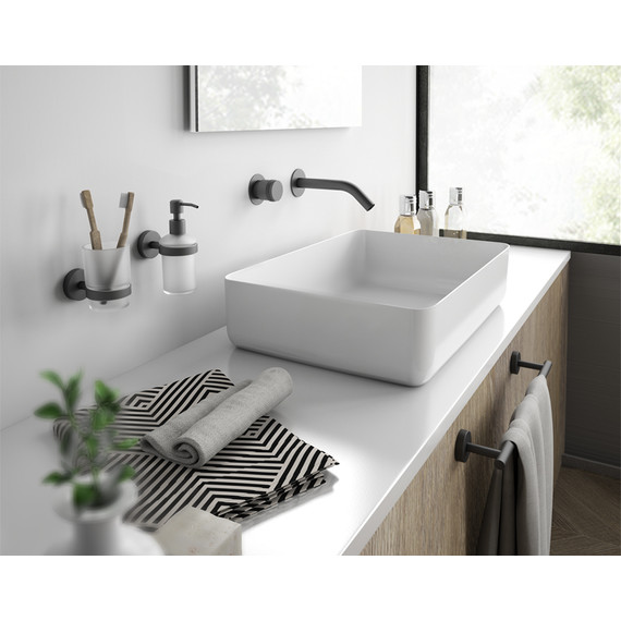 Стакан для зубных щеток Gedy G-Eros 2310(14), цвет чёрный матовый - 2 Стакан для зубных щеток Gedy G-Eros 2310(14), цвет чёрный матовый фото 2