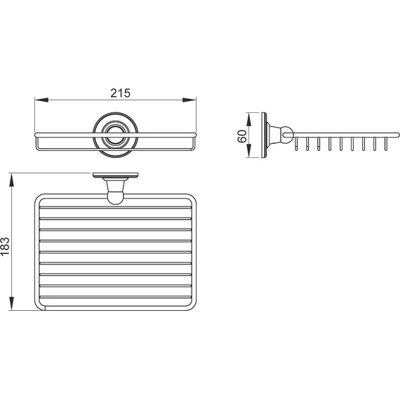 Полочка Timo Nelson 160022/02 20 см, цвет антик фото 2