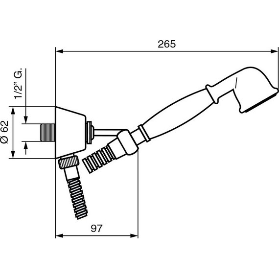 Душевой гарнитур Emmevi OR157, золото фото 2