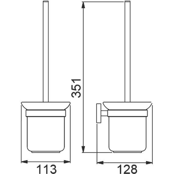 Ёршик для унитаза Timo Selene 12061/03, цвет чёрный фото 2