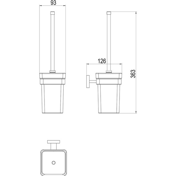 Ёршик для унитаза Timo Selene 17061/17, цвет золото матовое фото 2