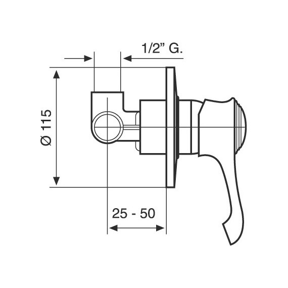 Смеситель для душа Emmevi Tiffany BR6009, бронза - 2 Смеситель для душа Emmevi Tiffany BR6009, бронза фото 2