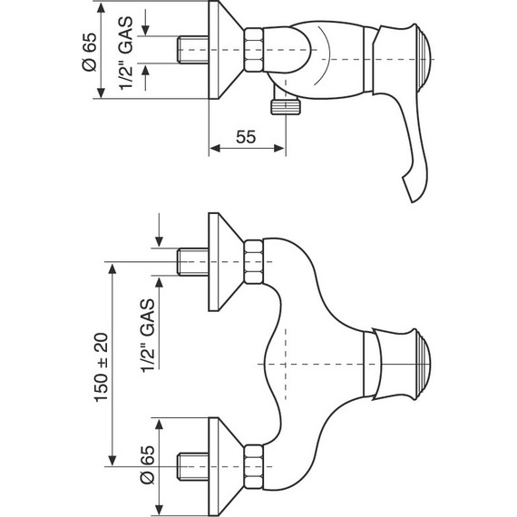 Смеситель для душа Emmevi Tiffany CR6002 фото 2