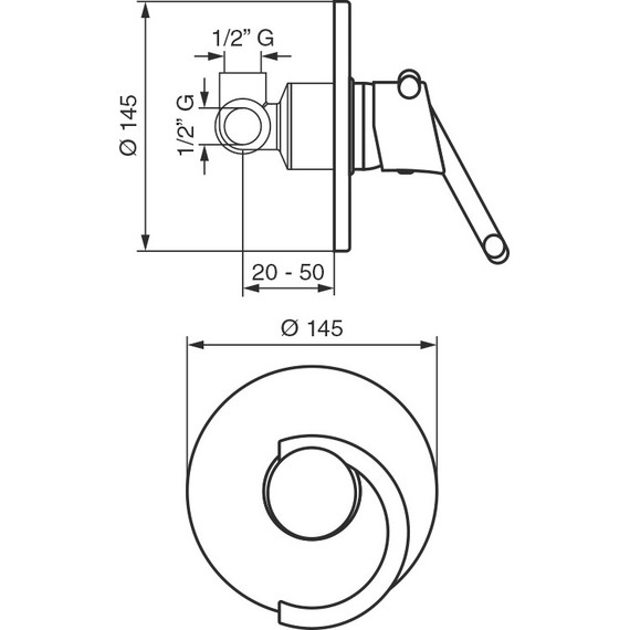 Смеситель для душа Emmevi Twist CR6609, хром фото 2