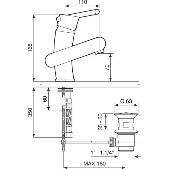 Смеситель для раковины Emmevi Twist CR6603, хром фото 2