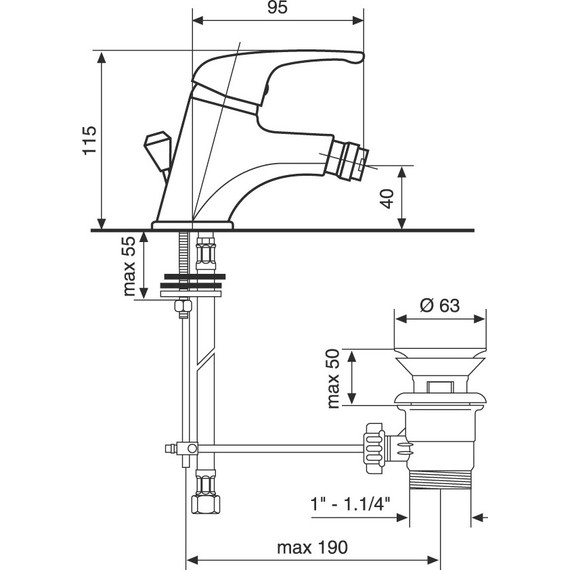 Смеситель для биде Emmevi Winny CR95004 - 2 Смеситель для биде Emmevi Winny CR95004 фото 2