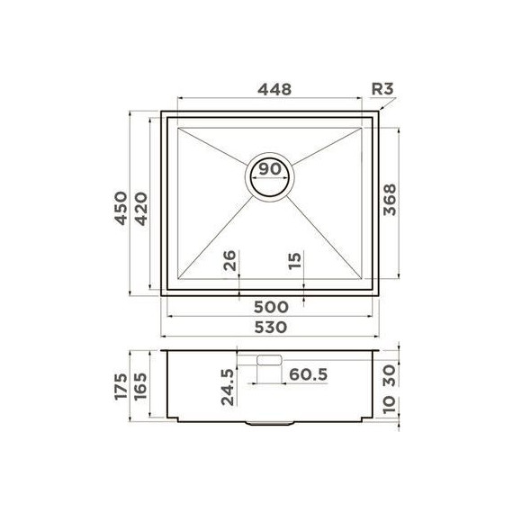 Кухонная мойка Omoikiri Kasen 53-INT IN (4993304) 1,2 мм, нержавеющая сталь, Цвет производителя: нержавеющая сталь фото 7