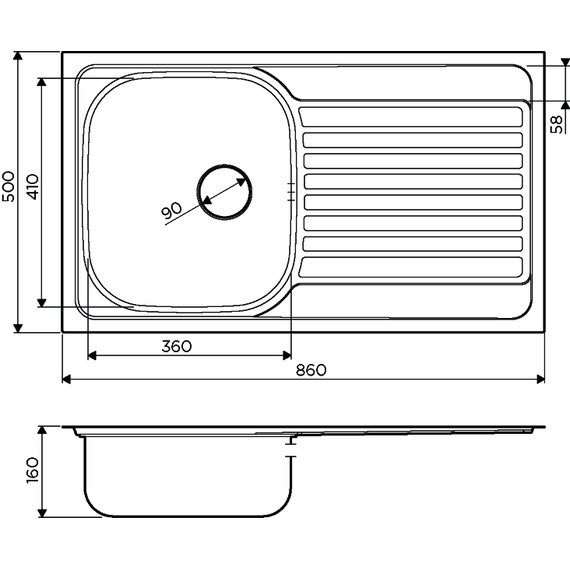Кухонная мойка Omoikiri Kashiogawa 86-IN (4993453) 0,7 мм, нержавеющая сталь фото 3