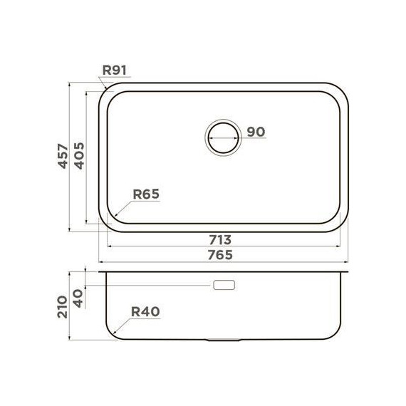 Кухонная мойка Omoikiri Omi 76-U/I IN (4993500), нержавеющая сталь, Цвет производителя: нержавеющая сталь - 3 Кухонная мойка Omoikiri Omi 76-U/I IN (4993500), нержавеющая сталь, Цвет производителя: нержавеющая сталь фото 3