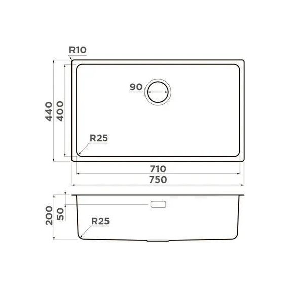 Кухонная мойка Omoikiri Tadzava 75-U/I (4993501) 1,0 мм, нержавеющая сталь, Цвет производителя: нержавеющая сталь фото 4