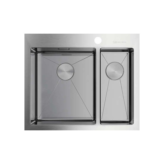 Кухонная мойка Omoikiri Akisame 60-2 IN-L (4993775) 1,2 мм, нержавеющая сталь фото 