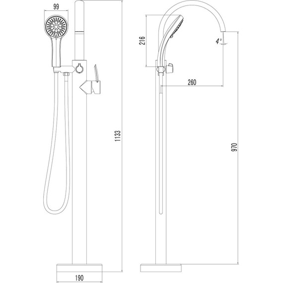Смеситель для ванны Lemark Atlantiss LM3244C фото 4