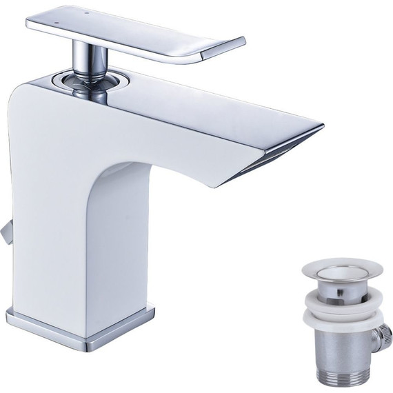 Смеситель для раковины Lemark Contest LM5806CW, хром/белый фото 3
