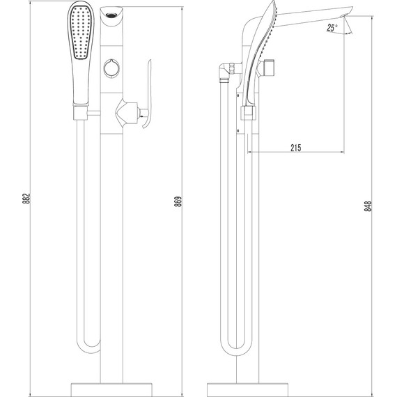 Смеситель для ванны Lemark Melange LM4944CW, хром/белый фото 4