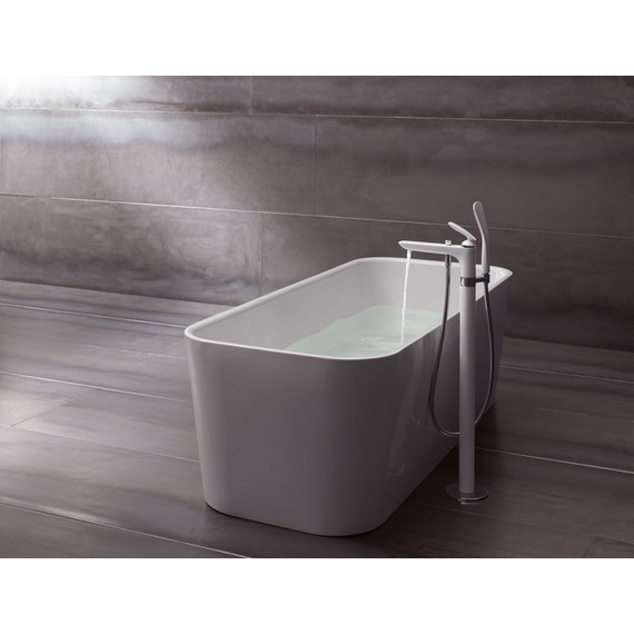 Смеситель для ванны Lemark Melange LM4944CW, хром/белый фото 3