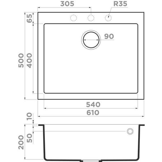 Кухонная мойка Omoikiri Bosen 61-WH 4991212, белый, Цвет производителя: белый - 3 Кухонная мойка Omoikiri Bosen 61-WH 4991212, белый, Цвет производителя: белый фото 3