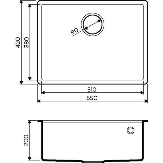 Кухонная мойка Omoikiri Tedori 54-U BE 4993989, ваниль, Цвет производителя: ваниль фото 3