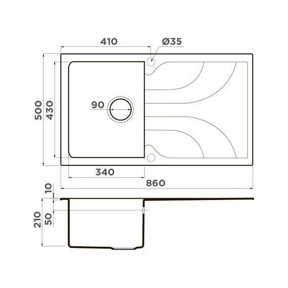 Кухонная мойка Omoikiri Yasugata 86-PL 4993875, платина, Цвет производителя: платина - 3 Кухонная мойка Omoikiri Yasugata 86-PL 4993875, платина, Цвет производителя: платина фото 3