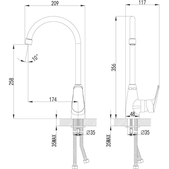 Смеситель для кухни Lemark Partner LM6555C фото 2