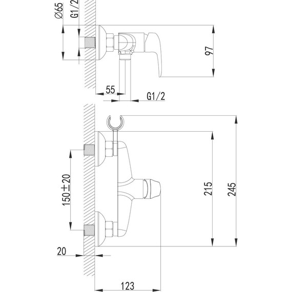 Набор для гигиенического душа Lemark Pramen LM3318B, бронза - 2 Набор для гигиенического душа Lemark Pramen LM3318B, бронза фото 2