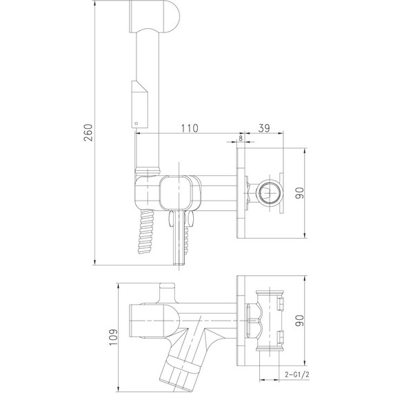 Набор для гигиенического душа Lemark Solo LM7165C - 4 Набор для гигиенического душа Lemark Solo LM7165C фото 4