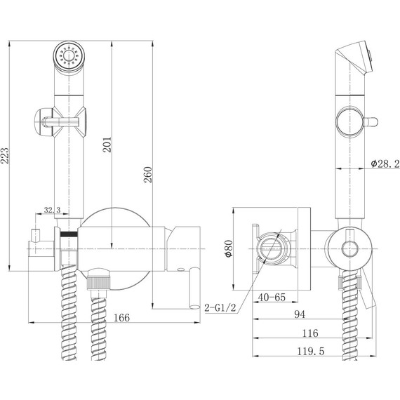 Набор для гигиенического душа Lemark Solo LM7166C - 3 Набор для гигиенического душа Lemark Solo LM7166C фото 3
