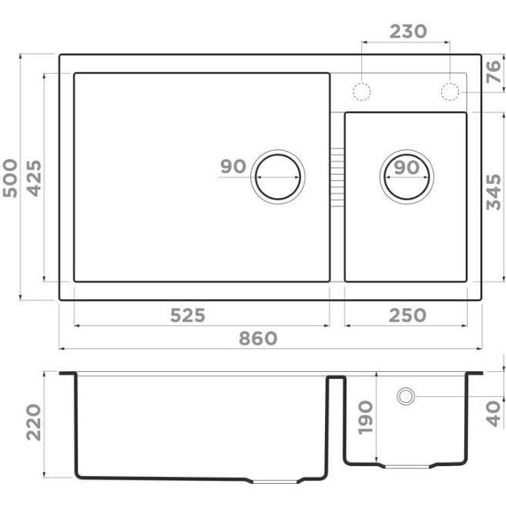 Кухонная мойка Omoikiri Tedori 86-2-LB PL 4993939, платина, Цвет производителя: платина фото 3