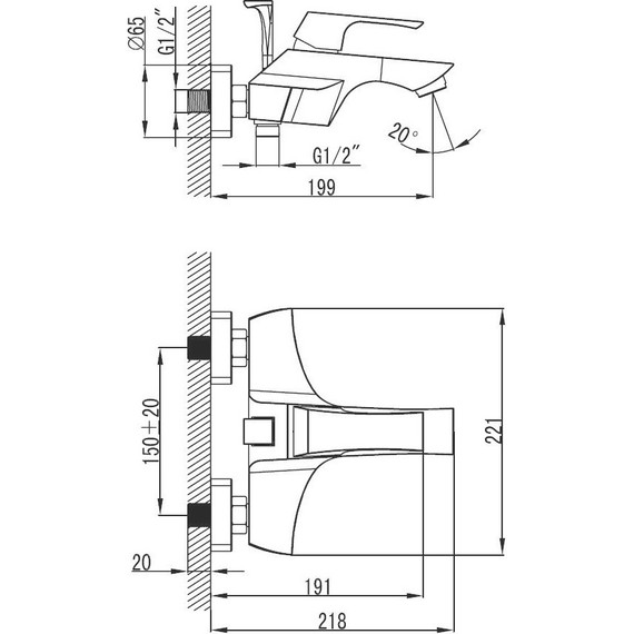 Смеситель для ванны Lemark Unit LM4502C - 12 Смеситель для ванны Lemark Unit LM4502C фото 12