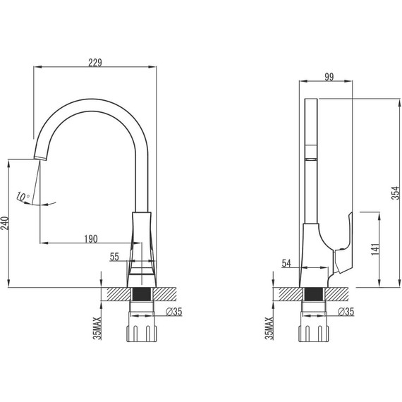 Смеситель для кухни Lemark Unit LM4555C - 10 Смеситель для кухни Lemark Unit LM4555C фото 10