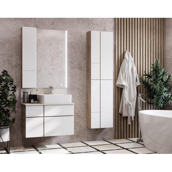 Модуль подвесной Акватон Мишель 23 см 1A244303MIX40, белый софт/дуб эндгрейн фото 4