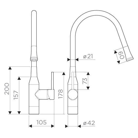 Смеситель для кухни Omoikiri Yatomi-BN-GR 4994251 - 3 Смеситель для кухни Omoikiri Yatomi-BN-GR 4994251 фото 3