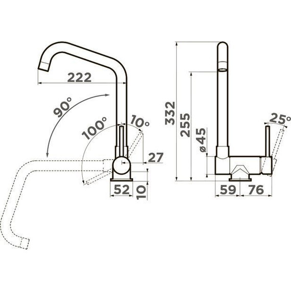 Смеситель для кухни Omoikiri Mori-C 4994320 (для установки под окно), хром фото 3
