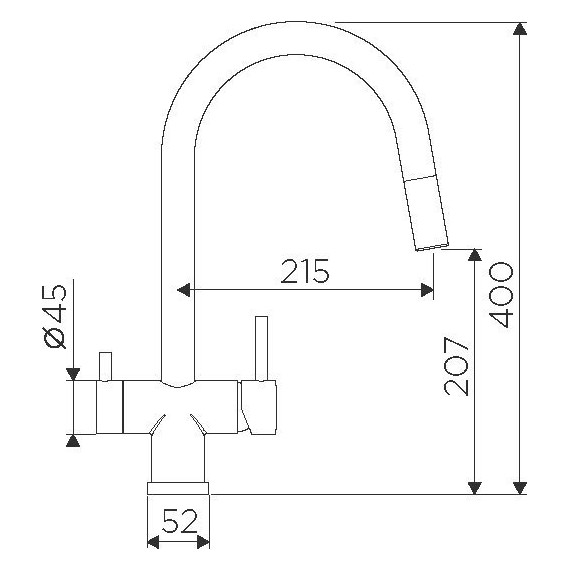 Смеситель для кухни Omoikiri Akita-S-С 4994330, хром - 2 Смеситель для кухни Omoikiri Akita-S-С 4994330, хром фото 2