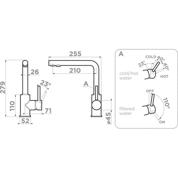 Смеситель для кухни Omoikiri Nakagawa 2 PLUS GB 4994343, графит фото 2