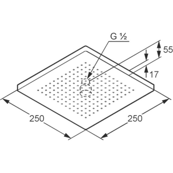 Верхний душ Kludi A-QA 6653105-00, латунь 250х250 мм - 2 Верхний душ Kludi A-QA 6653105-00, латунь 250х250 мм фото 2