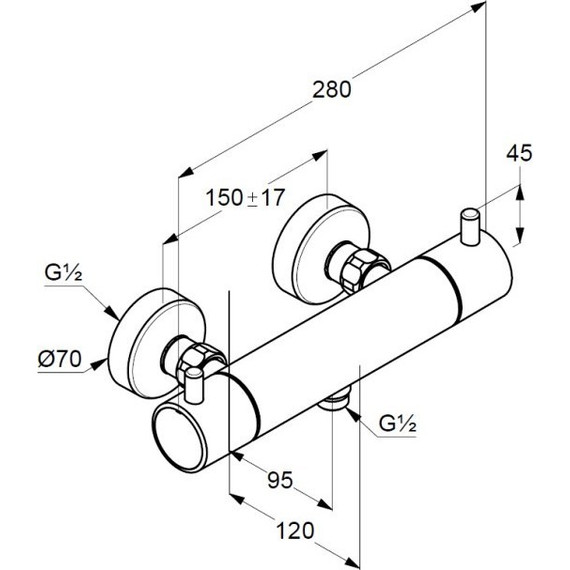 Смеситель для душа с термостатом Kludi Bozz 352033938, черный фото 2