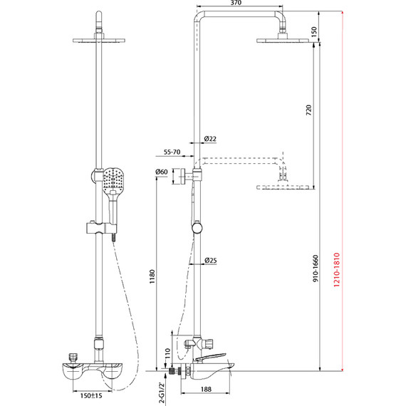 Душевая стойка Lemark Bellario LM6862C - 4 Душевая стойка Lemark Bellario LM6862C фото 4